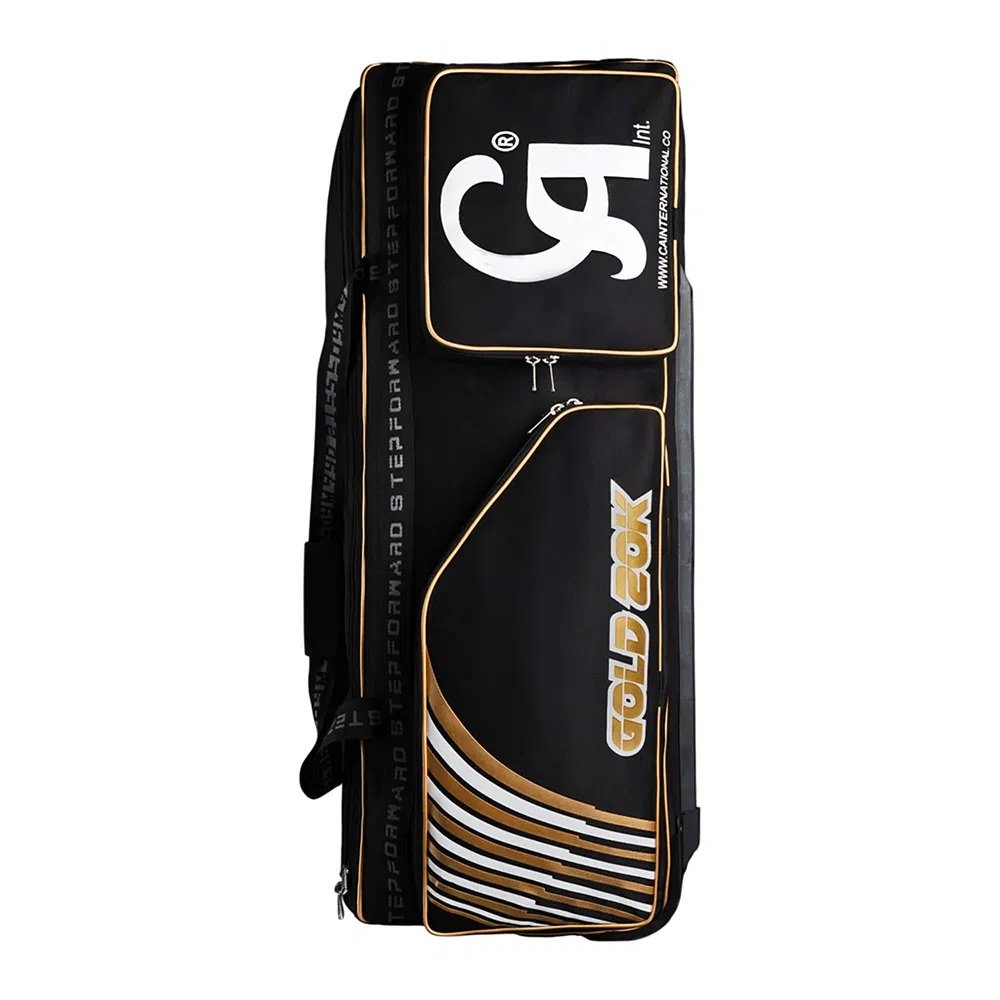 CA Cricket Kit Bag – GOLD 20K – with Wheels Black/Golden